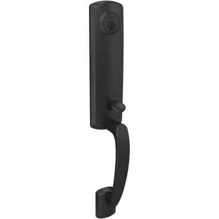 A large image of the Schlage FCT58-GRW Schlage-FCT58-GRW-Matte Black Angled Left View