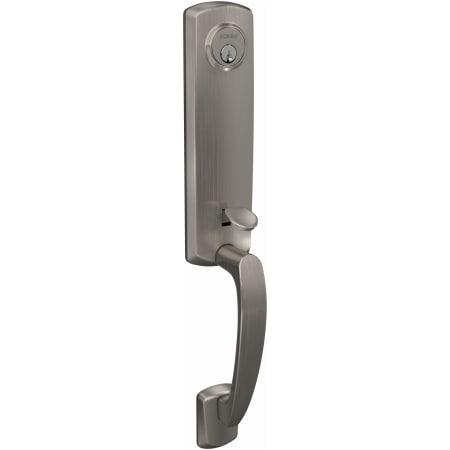A large image of the Schlage FCT58-GRW Schlage-FCT58-GRW-Satin Nickel Angled Left View