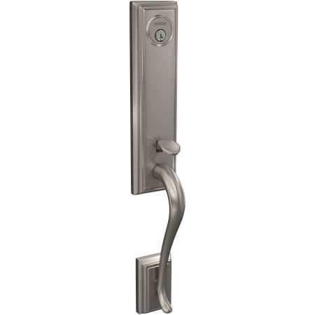 A large image of the Schlage FCT92-ADD Schlage-FCT92-ADD-Satin Nickel Angled Left View