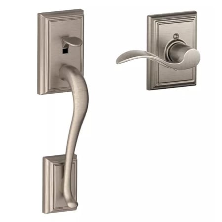 A large image of the Schlage FE285-ADD-ACC-ADD-LH Satin Nickel