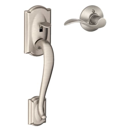 A large image of the Schlage FE285-CAM-ACC-RH Satin Nickel