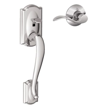A large image of the Schlage FE285-CAM-ACC-RH Polished Chrome