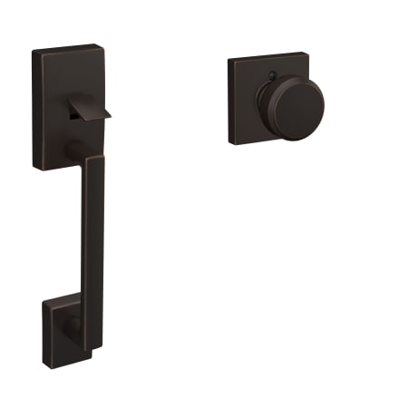 A large image of the Schlage FE285-CEN-BWE-COL Aged Bronze
