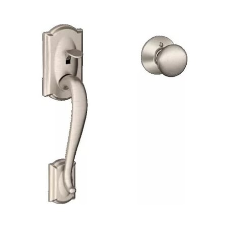 A large image of the Schlage FE285-CAM-PLY Satin Nickel