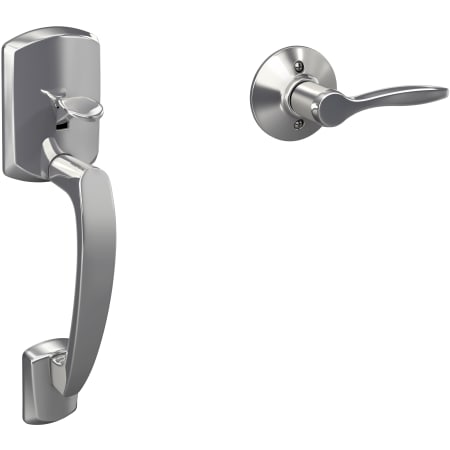 A large image of the Schlage FE285-GRW-DEL-LH Bright Chrome