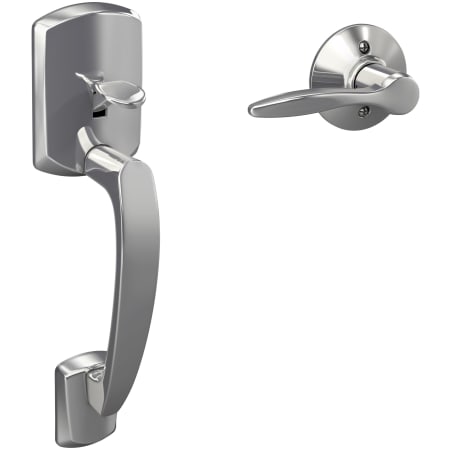 A large image of the Schlage FE285-GRW-DEL-RH Bright Chrome