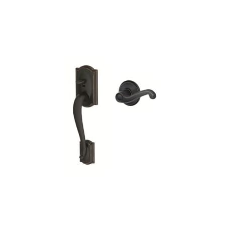 A large image of the Schlage FE285-CAM-FLA-LH Aged Bronze