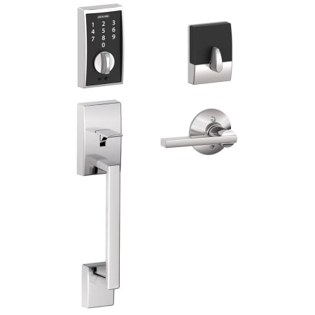 A large image of the Schlage FE375-CEN-LAT Bright Chrome