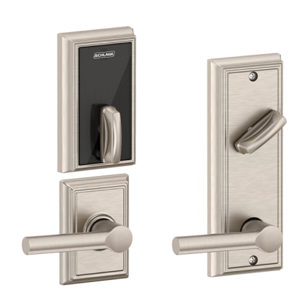 A large image of the Schlage FE410-BRW-ADD Satin Nickel