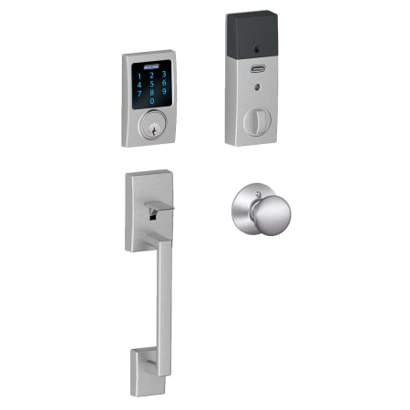 A large image of the Schlage FE469NX-CEN-PLY Satin Chrome