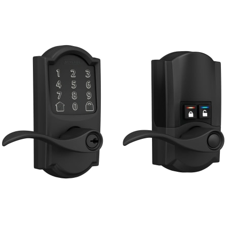 A large image of the Schlage FE789WB-CAM-ACC Matte Black