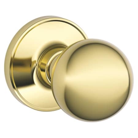 A large image of the Schlage J10-COR Polished Brass