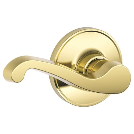 A large image of the Schlage J10-LAS Polished Brass