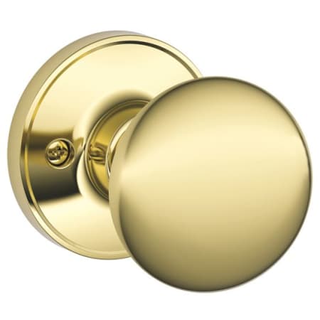 A large image of the Schlage J170-STR Polished Brass