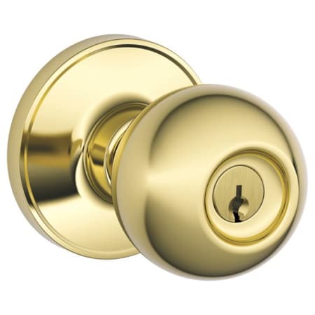 A large image of the Schlage J54-COR Polished Brass