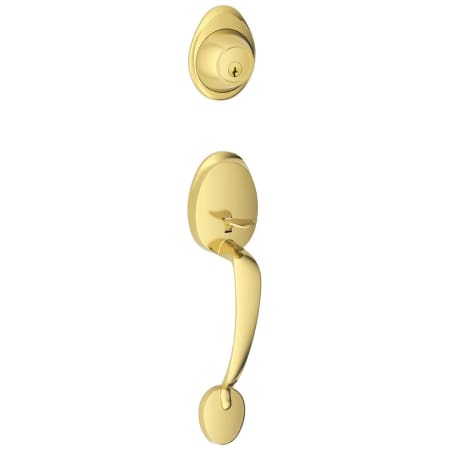 A large image of the Schlage JH58-BAR Polished Brass