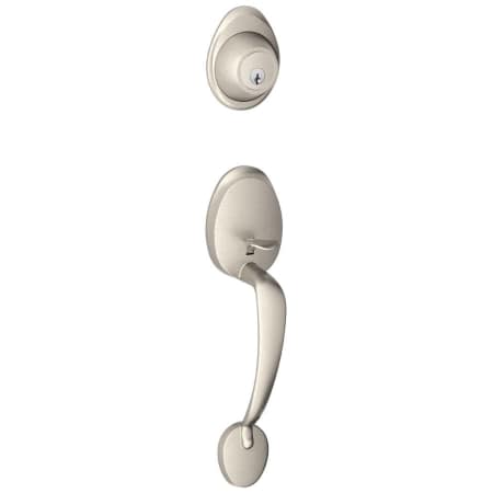 A large image of the Schlage JH58-BAR Satin Nickel