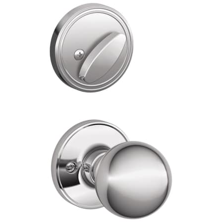 A large image of the Schlage JH59-COR Polished Chrome