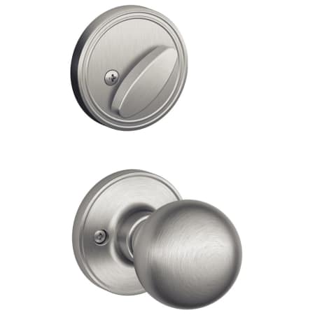 A large image of the Schlage JH59-COR Satin Stainless Steel