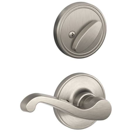 A large image of the Schlage JH59-LAS-RH Satin Nickel