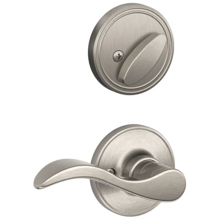 A large image of the Schlage JH59-SEV-RH Satin Nickel
