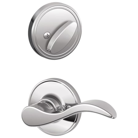 A large image of the Schlage JH59-SEV-LH Polished Chrome