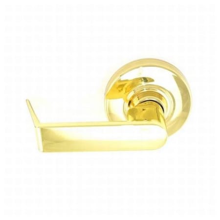 A large image of the Schlage ND170-RHO Polished Brass