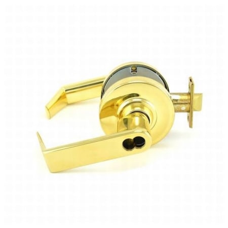 A large image of the Schlage ND53BD-RHO Polished Brass