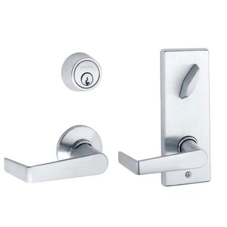 A large image of the Schlage S210JD-SAT Satin Chrome