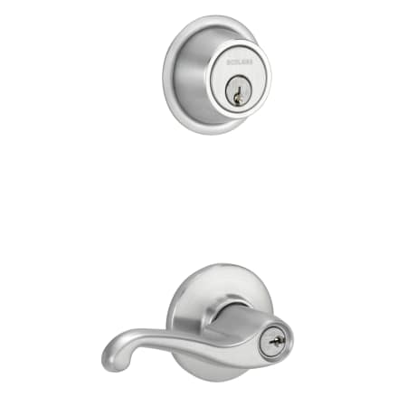 A large image of the Schlage S280PD-FLA-LH Satin Chrome