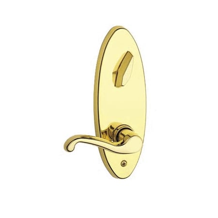 A large image of the Schlage S290-FLA-LH Polished Brass