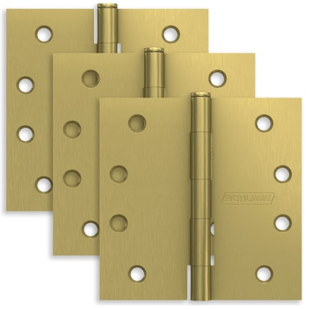 A large image of the Schlage 1020 Satin Brass