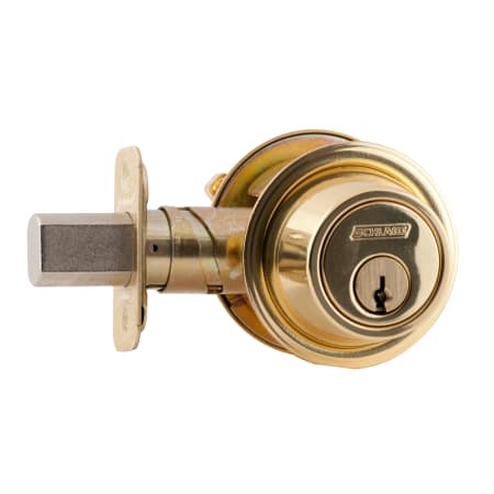 A large image of the Schlage B560P Polished Brass