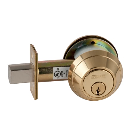 A large image of the Schlage B660P Polished Brass
