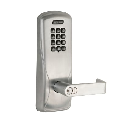 A large image of the Schlage CO-100-CY-70-KP-RHO-JD Satin Chrome