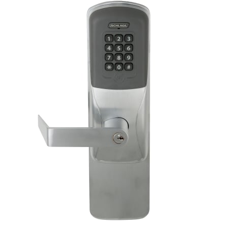 A large image of the Schlage CO-200-993S-70-KP-RHO Satin Chrome