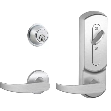 A large image of the Schlage CS210PD-NEP-PLY Satin Chrome