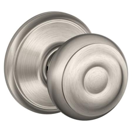 A large image of the Schlage F10-GEO Satin Nickel