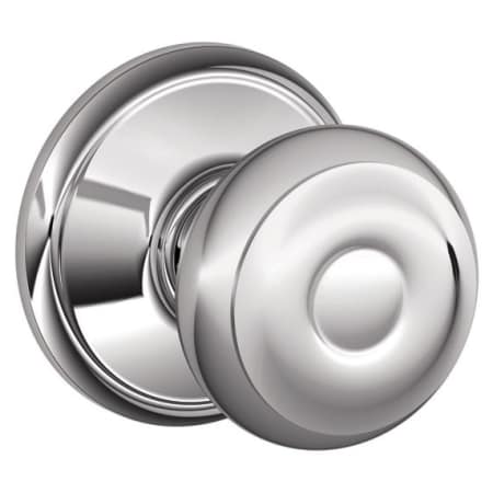 A large image of the Schlage F10-GEO Polished Chrome
