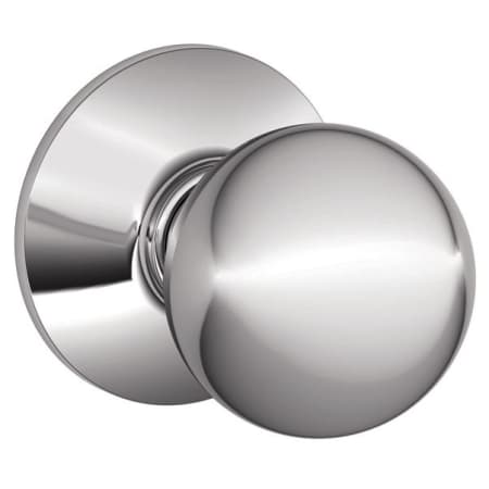 A large image of the Schlage F10-ORB Polished Chrome
