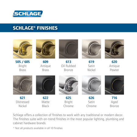 A large image of the Schlage F170-FLA-CAM-LH Schlage F170-FLA-CAM-LH