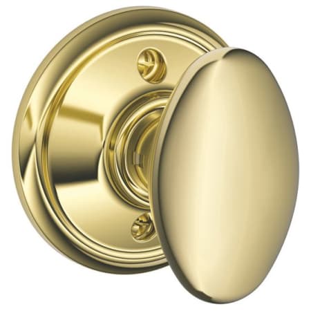 A large image of the Schlage F170-SIE Polished Brass