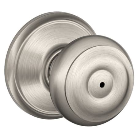 A large image of the Schlage F40-GEO Satin Nickel
