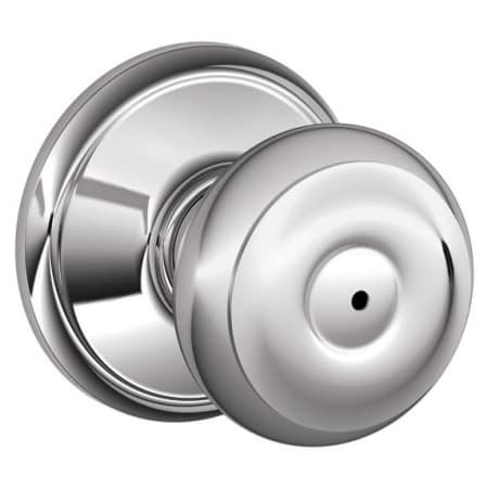A large image of the Schlage F40-GEO Polished Chrome