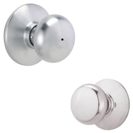A large image of the Schlage F40-PLY Satin Chrome x Polished Chrome