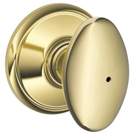A large image of the Schlage F40-SIE Polished Brass