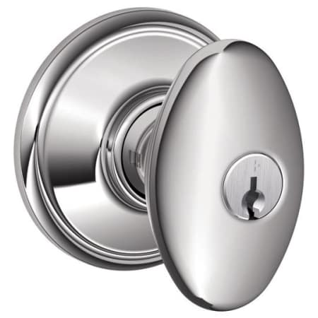 A large image of the Schlage F51-SIE Polished Chrome