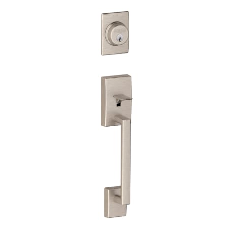 A large image of the Schlage F58-CEN Satin Nickel