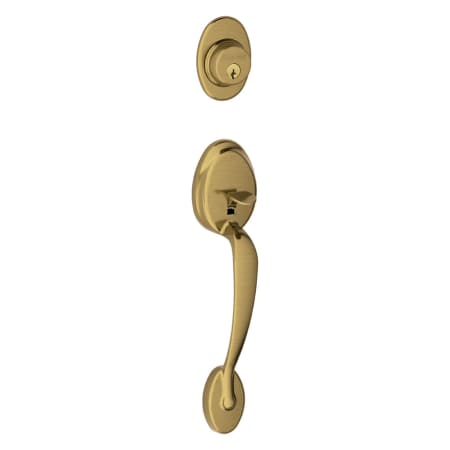 A large image of the Schlage F92-PLY Antique Brass
