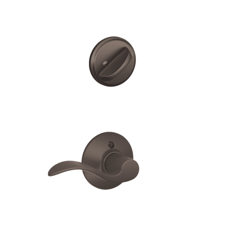 A large image of the Schlage F59-ACC-RH Oil Rubbed Bronze